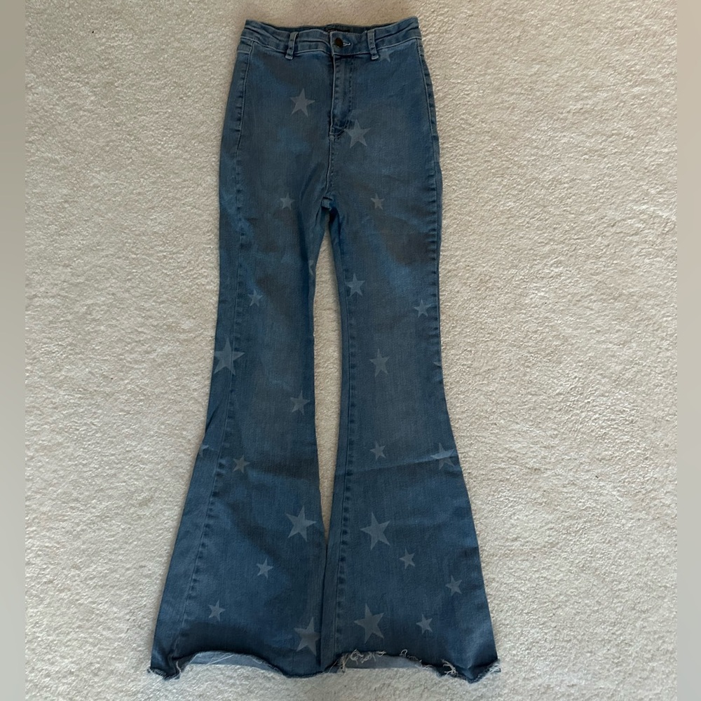Nasty Gal Bootcut Star Jeans